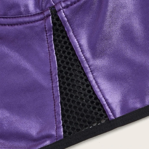 Colorblock PU Cami Top - Picture 4 of 5